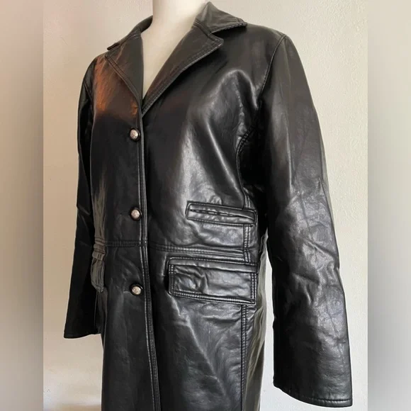 CV Handmade Italian Leather Coat - Picture 2 of 5